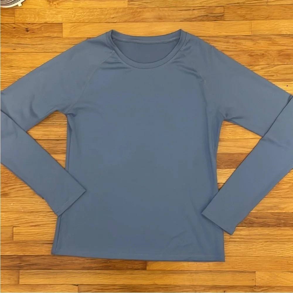 SHEIN blue long sleeve workout top women’s size medium - Picture 5 of 7